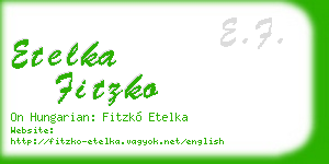 etelka fitzko business card