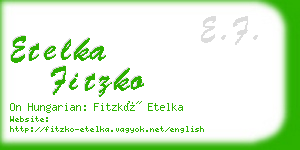 etelka fitzko business card